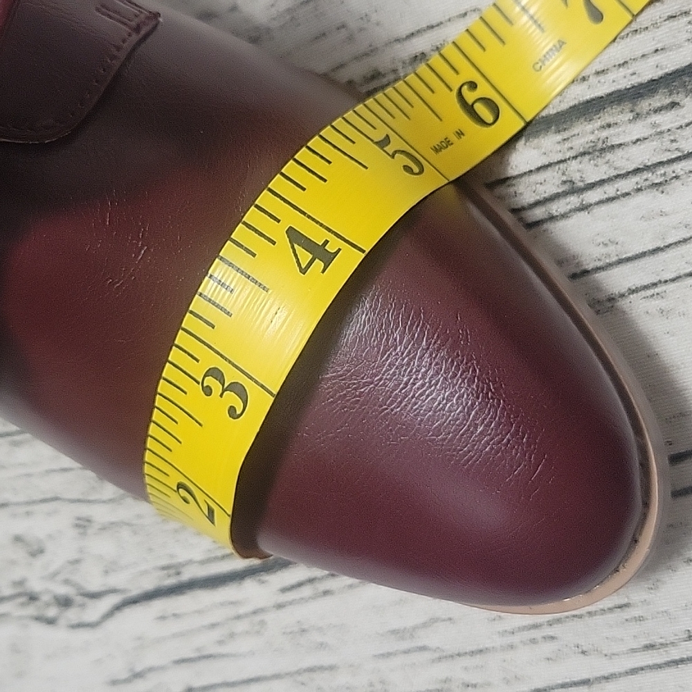 Chanel Burgundy Leather Women's Shoes - Picture 11 of 13